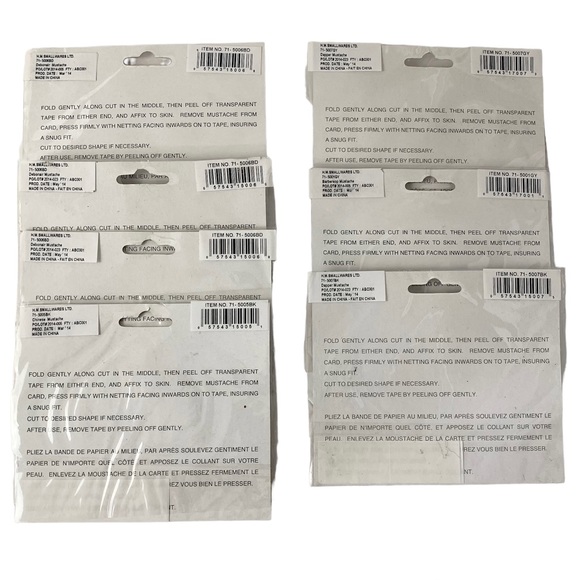 Self Adhesive Mustache Costume - Picture 2 of 10